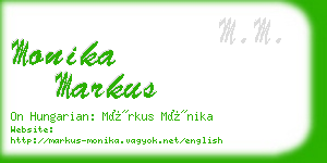 monika markus business card